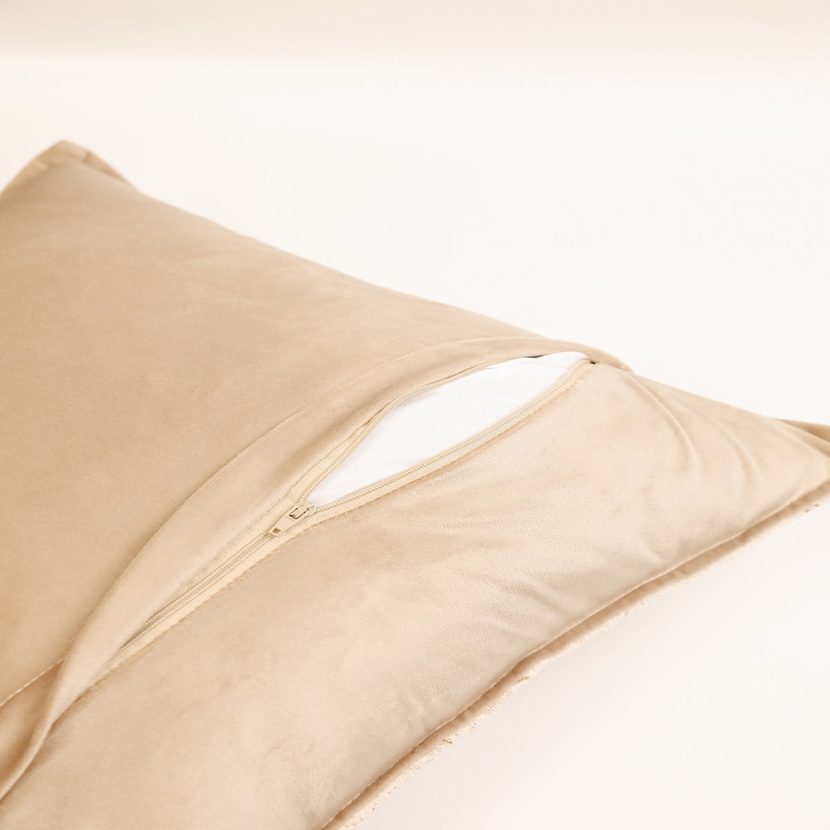Mika Almond Buff Velvet Floor Pillowcase