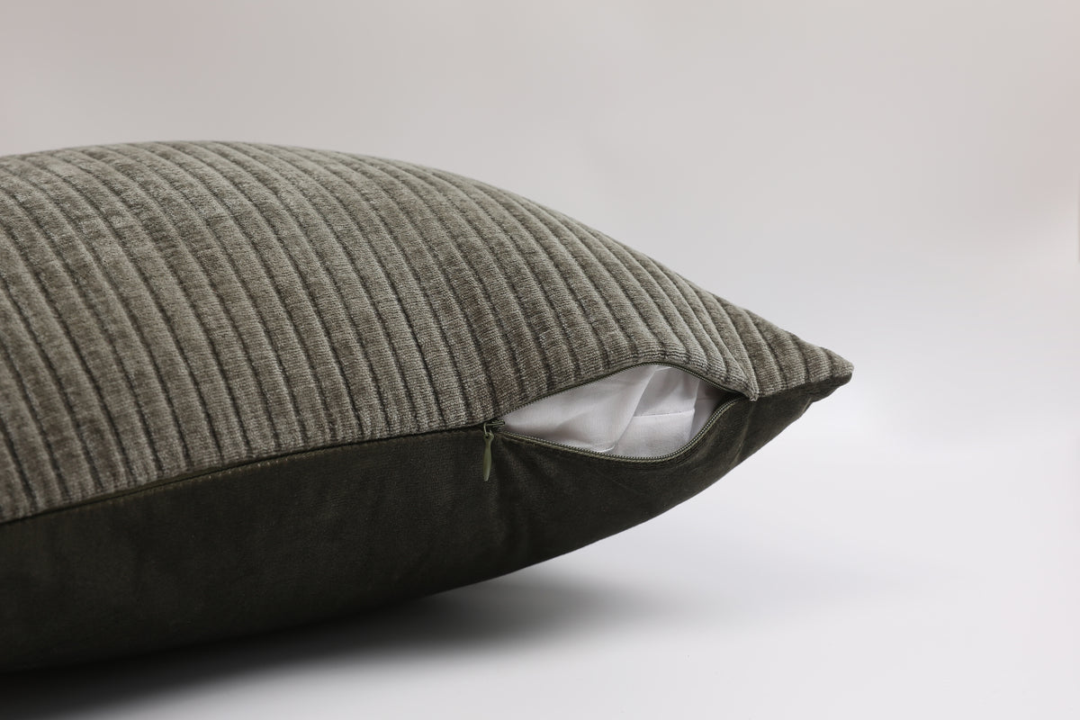 Mir Chenille Muted Sage Throw Pillowcase