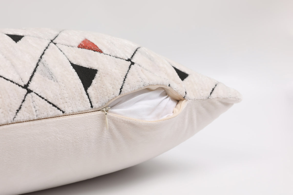 Modern Geo Jacquard - Crosslines Kidney Pillowcase