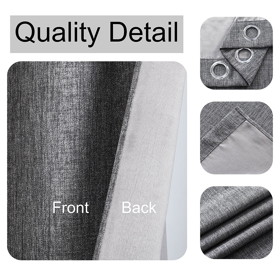 Alika Black Semi Blackout Curtain
