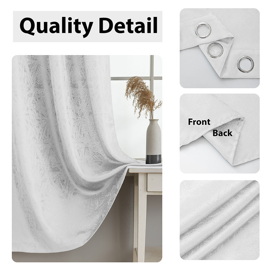 Brita White Pearl Set of 2 Curtains