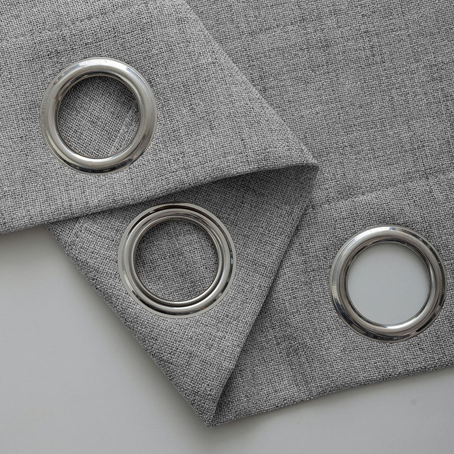 Alis Frost Gray Sheer Linen Curtain