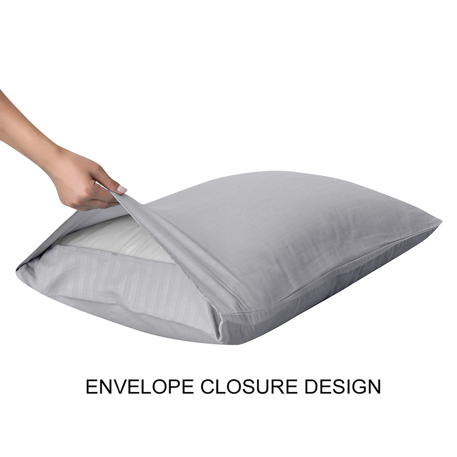 Deluxe Gray Plain 4pc Sheet Set
