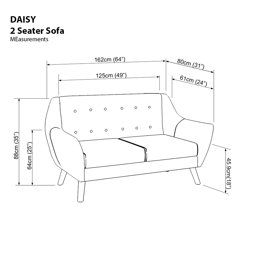 Daisy 2 Seater Sofa