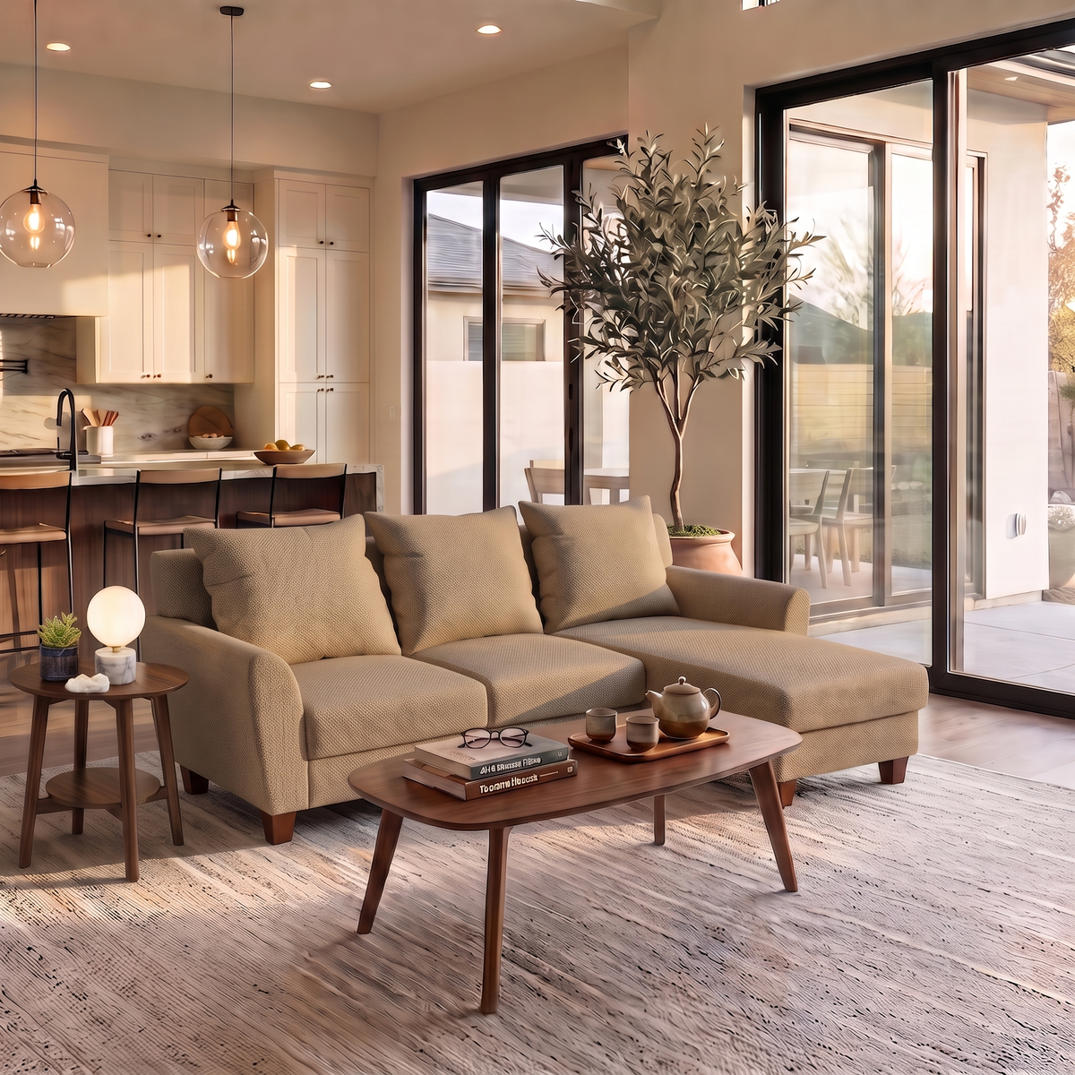 Logan L-shape 3 Seat with Chaise (Right Facing) Sofa
