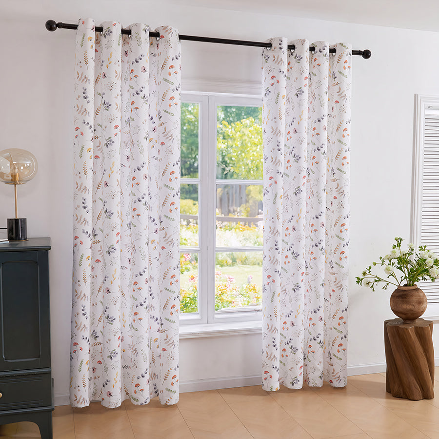 Barthel Plain & Print Set Of 3 Curtains