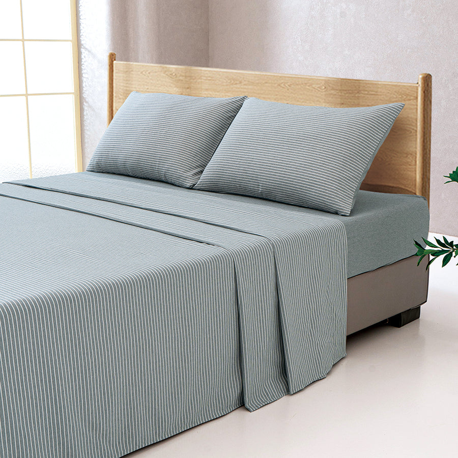 Reversible Stripe Stardew 4pc Flat Sheet Set