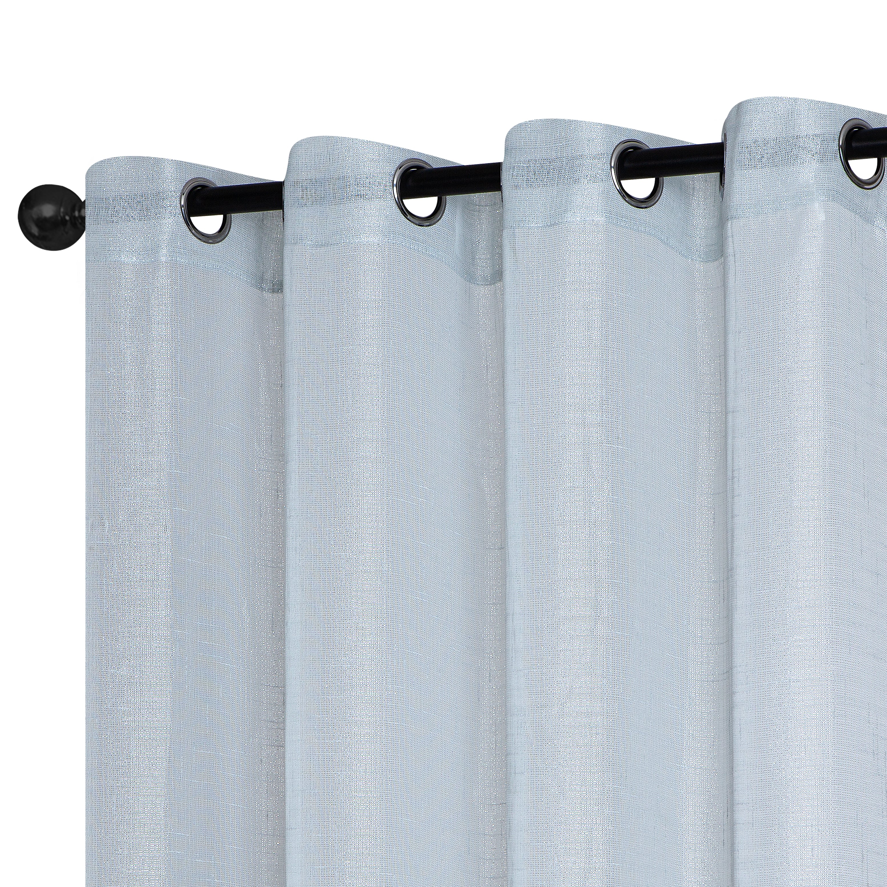 Alysin Gray Shiny Sheer Curtain