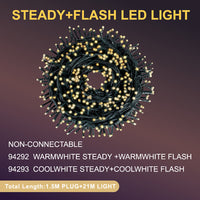 Christmas Lights 300LED with strobe Warm with Flash