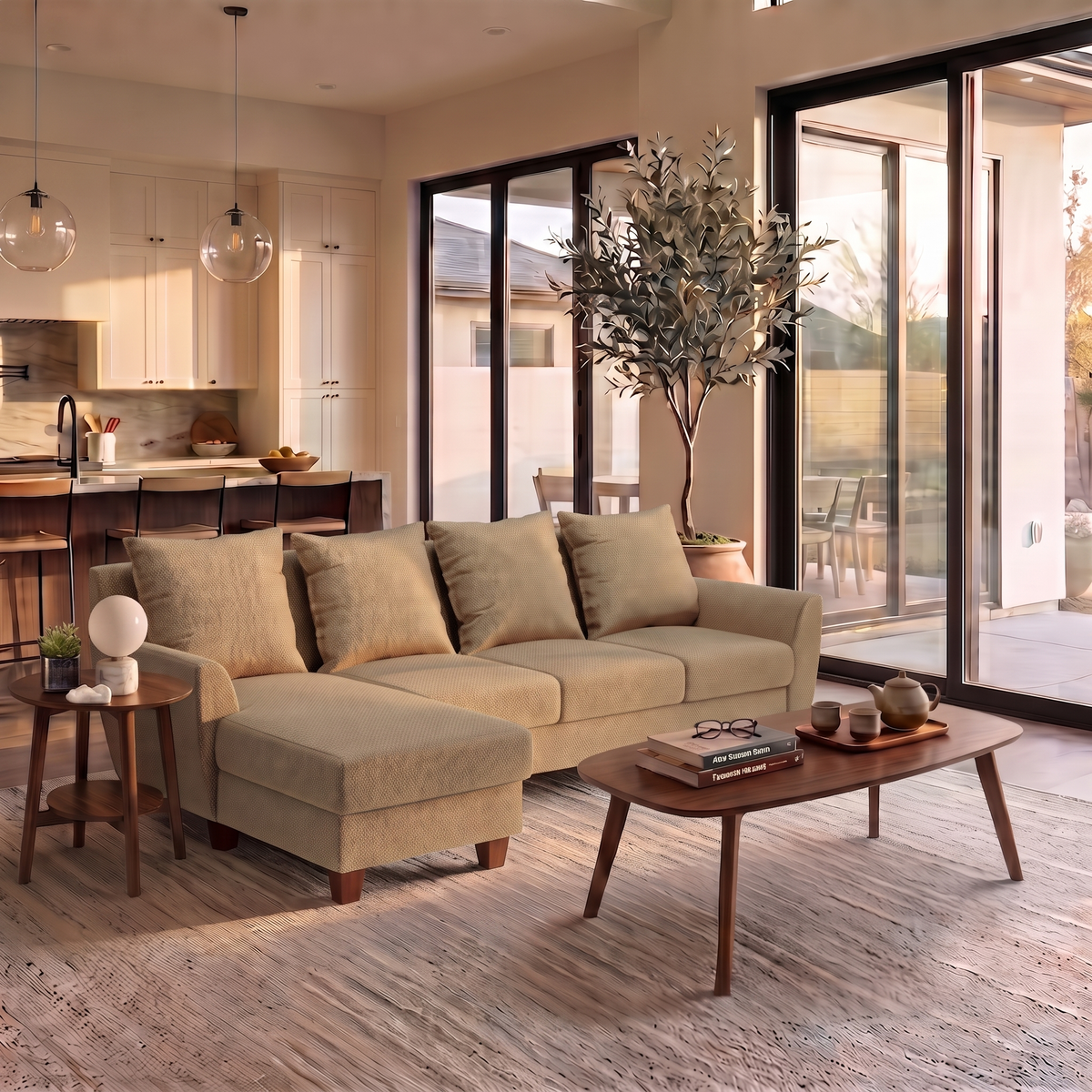 Logan L-shape 4 Seat with Chaise (Left Facing) Sofa