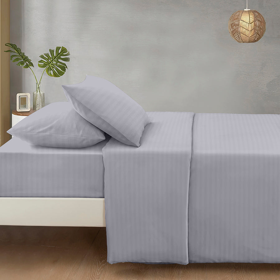 Deluxe Gray Plain 4pc Sheet Set