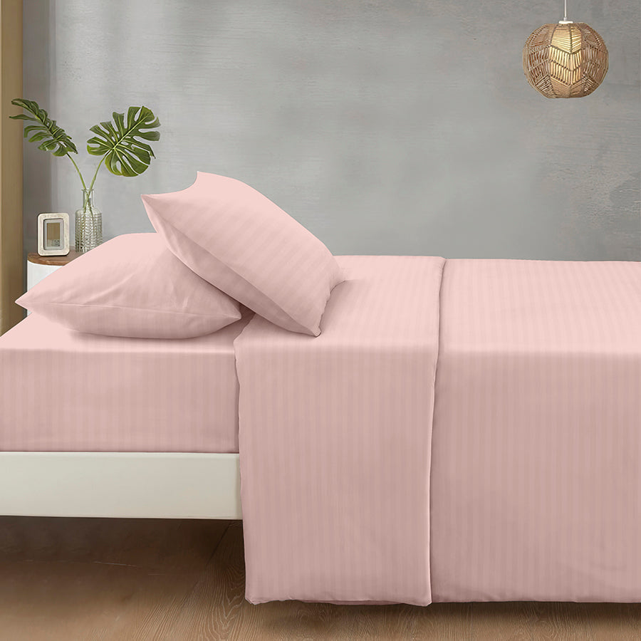 Deluxe Rose Dust Plain 4pc Sheet Set
