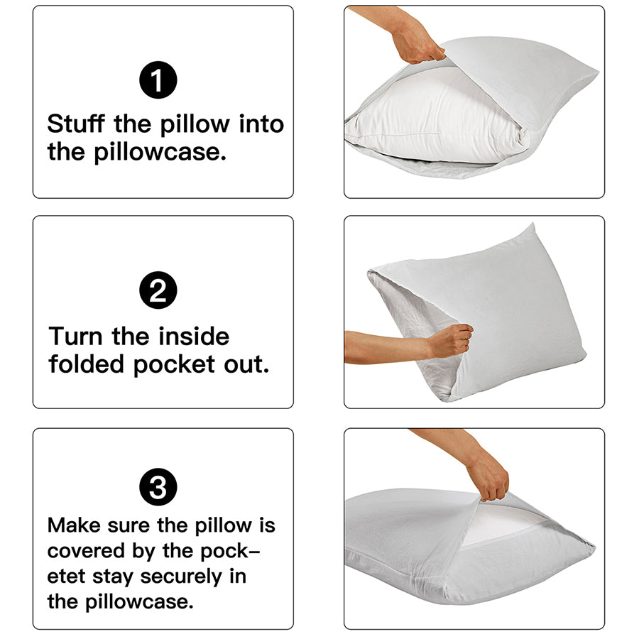 Super Soft Cloud Gray Pillowcases