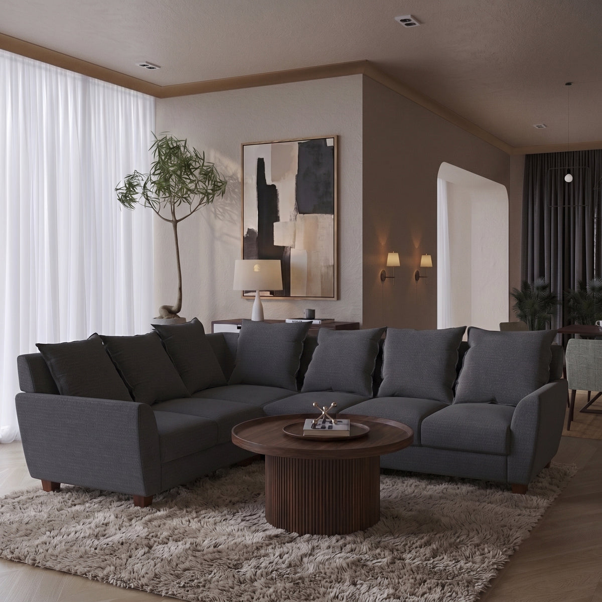 Logan Corner Section 5 Seater (Left) Sofa