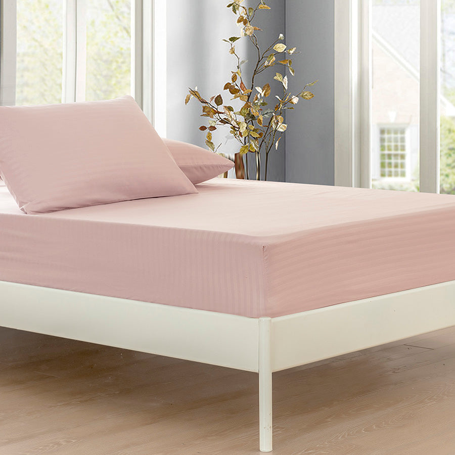 Deluxe Rose Dust Plain 4pc Sheet Set