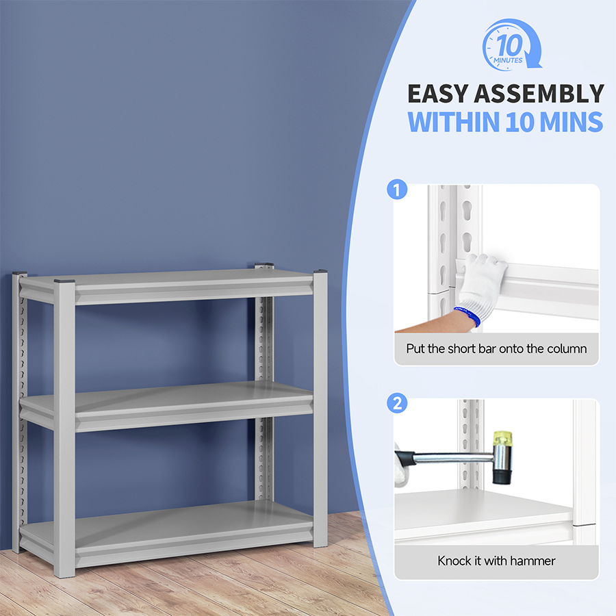 Magnus 3 Tier Adjustable Metal Rack