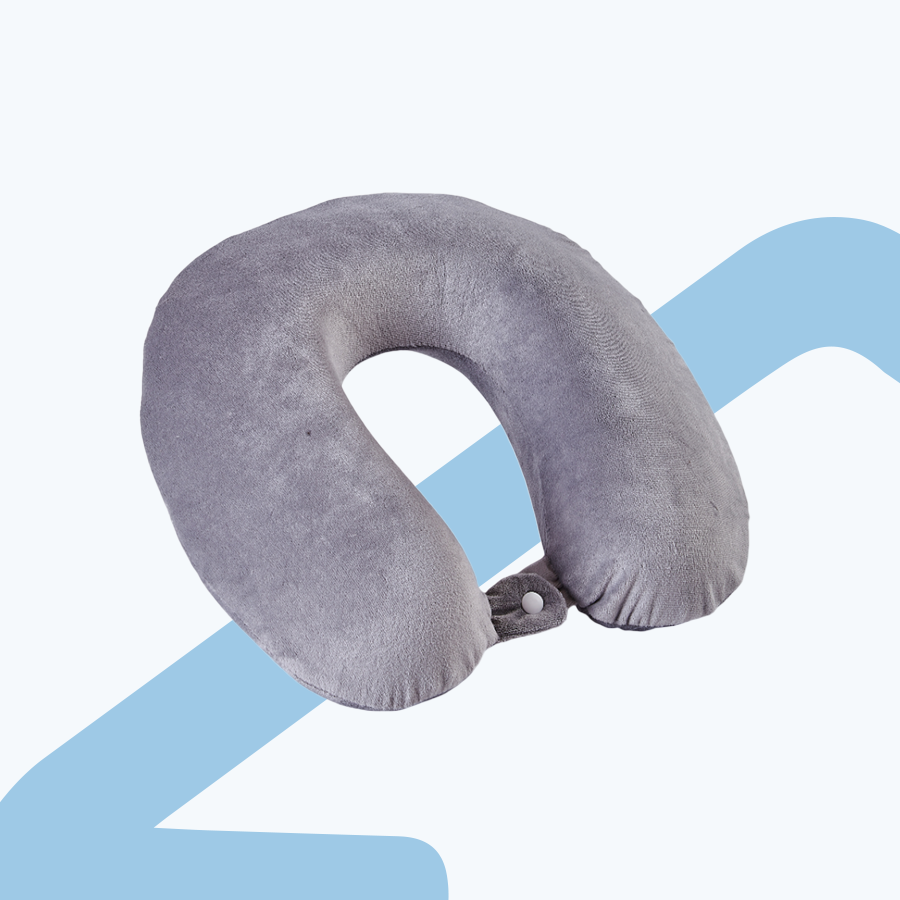 Memory Neck Pillow - Grey