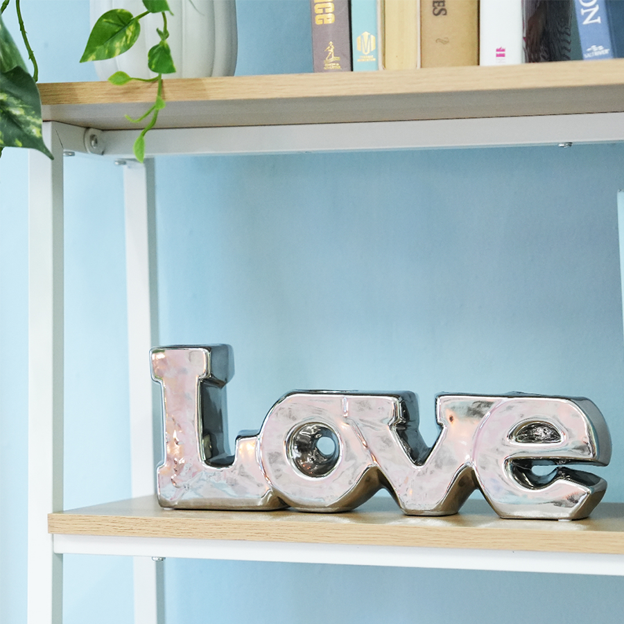 Metallic Love Decorative Sculpture