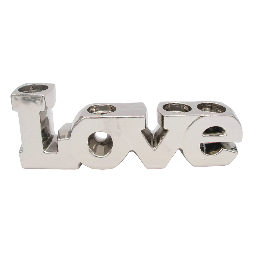 Metallic Love Decorative Sculpture