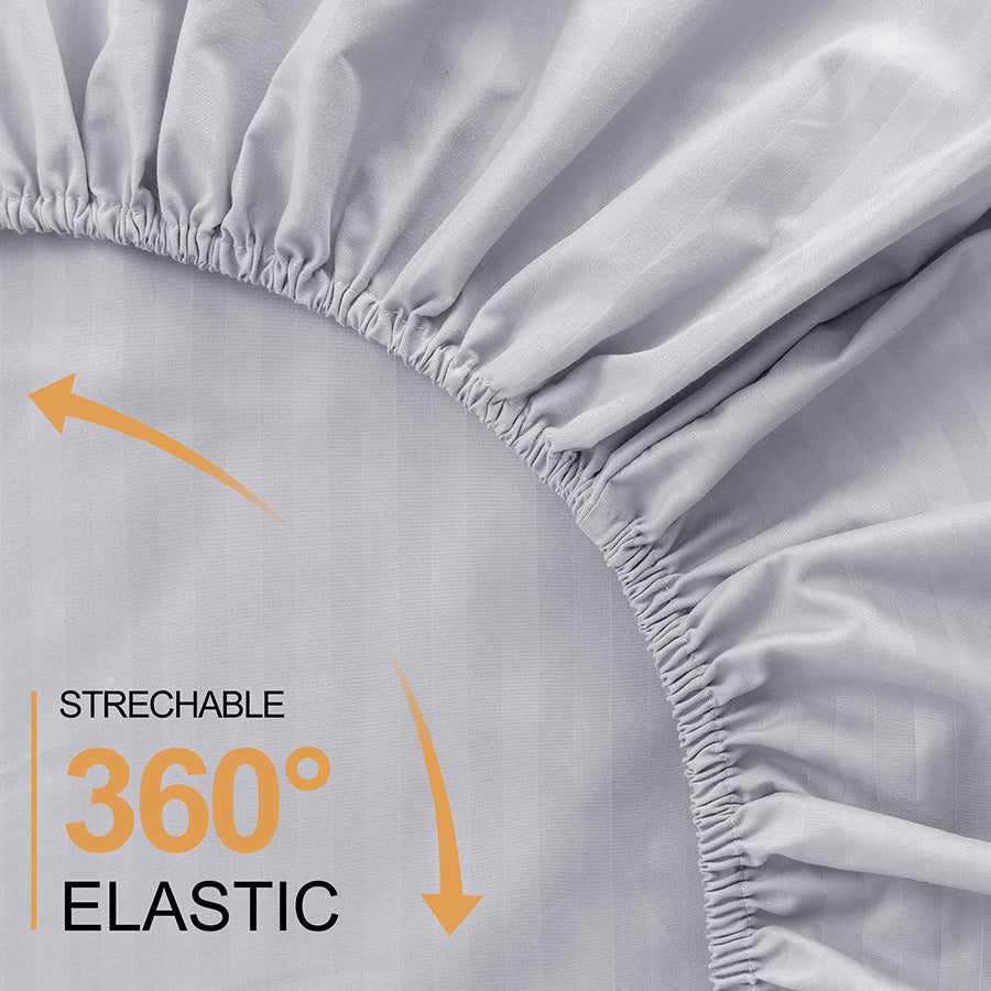 Deluxe Gray Plain 4pc Sheet Set