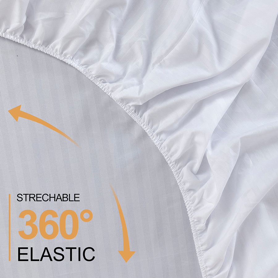 Deluxe White Plain 4pc Sheet Set
