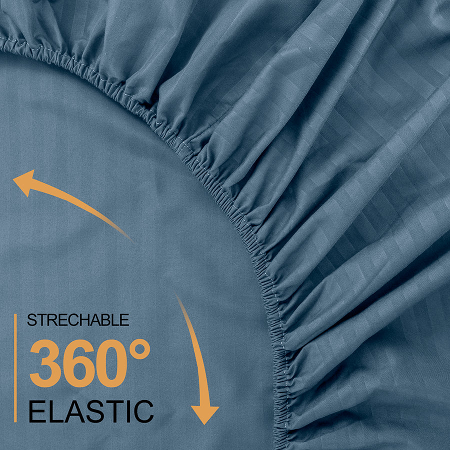 Deluxe Cool Gray Plain 4pc Sheet Set