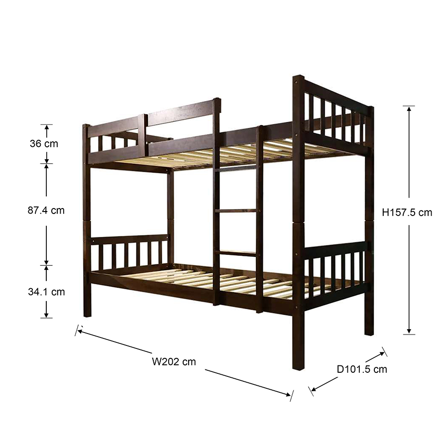 Double deck deals bed size