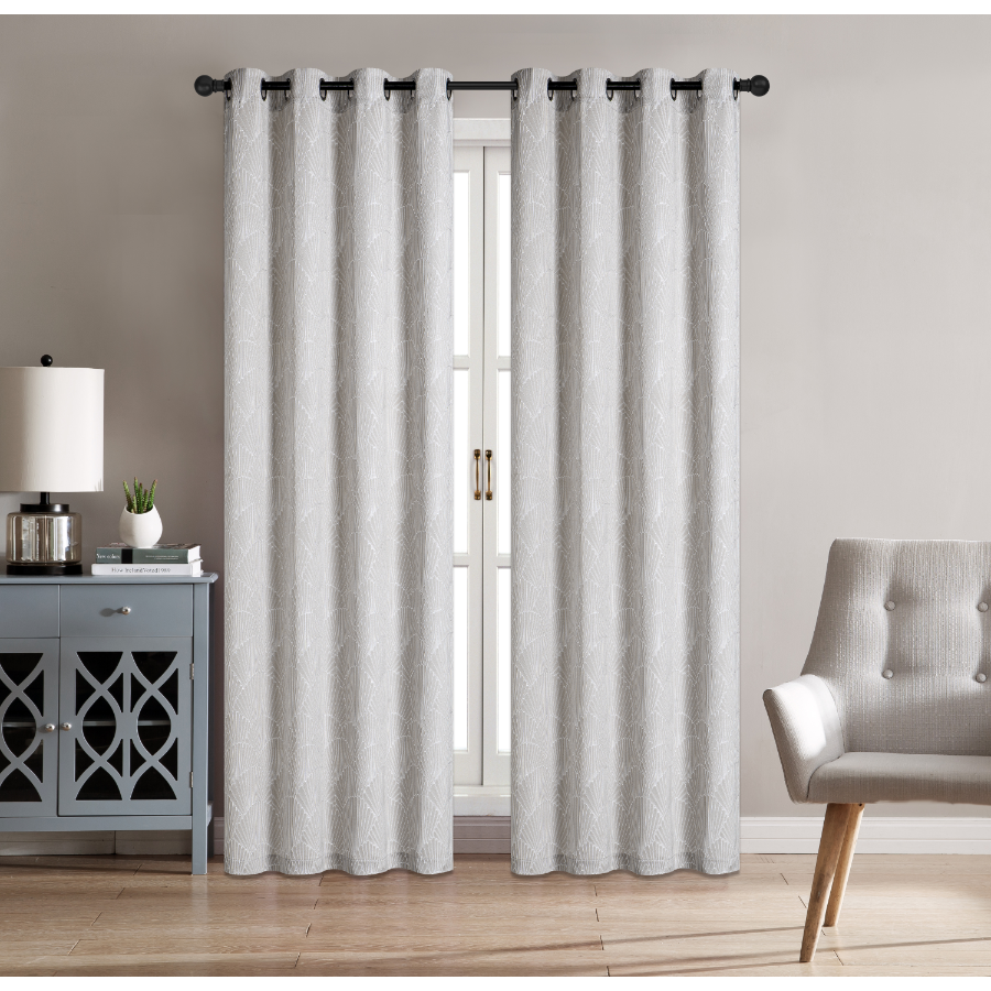 Alyce Taupe Crinkle Curtain