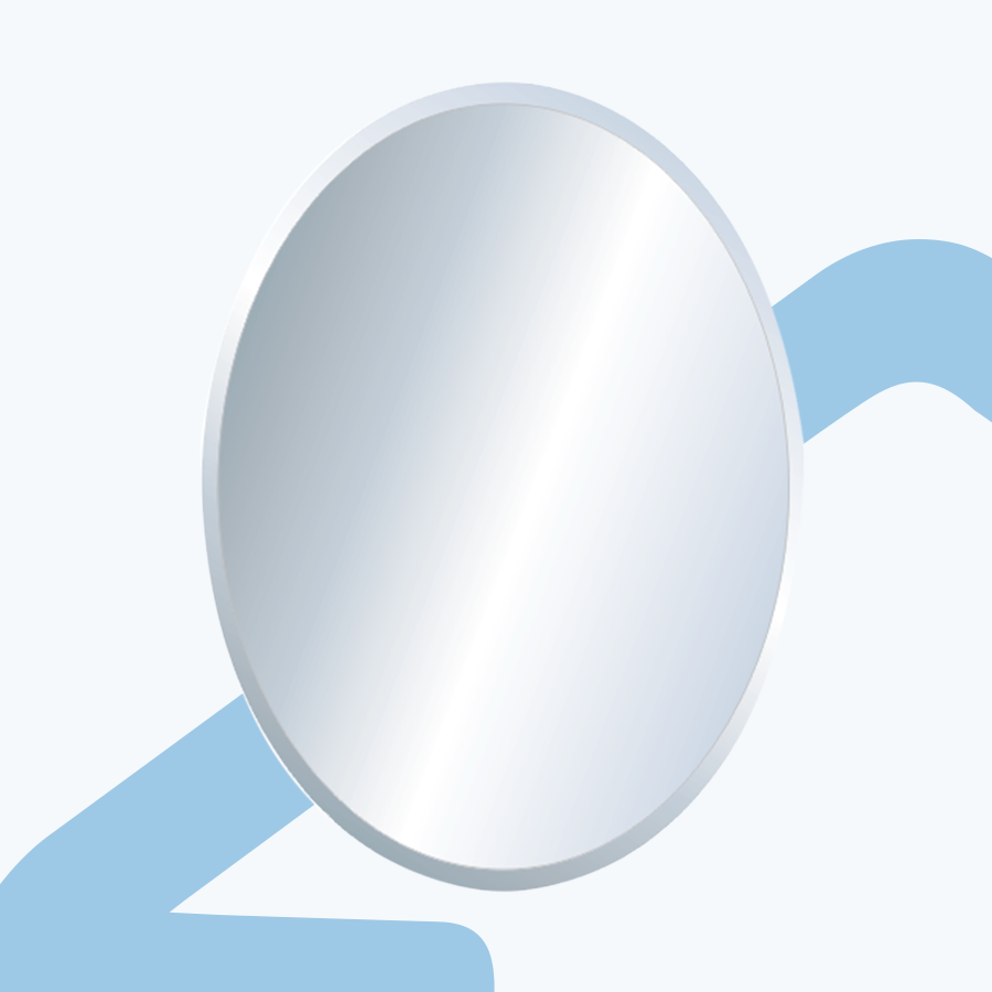 Plain Bevel Oval Mirror
