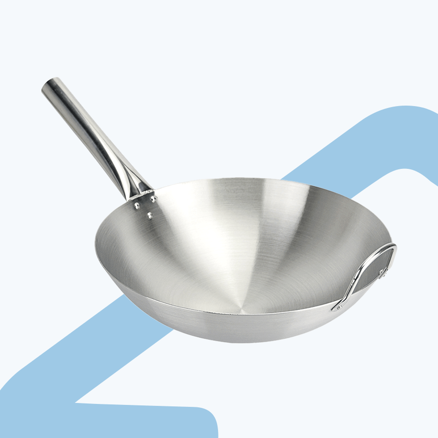 Stainless Steel Wok with Handle