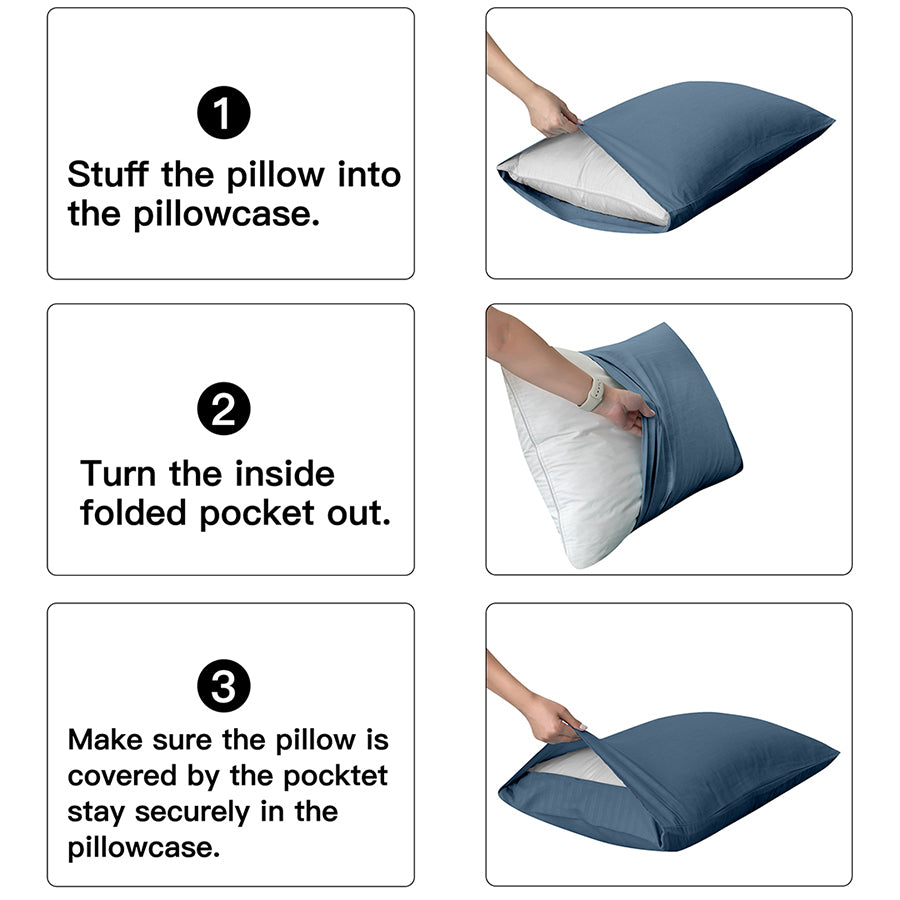 Deluxe Cool Gray Plain 4pc Sheet Set