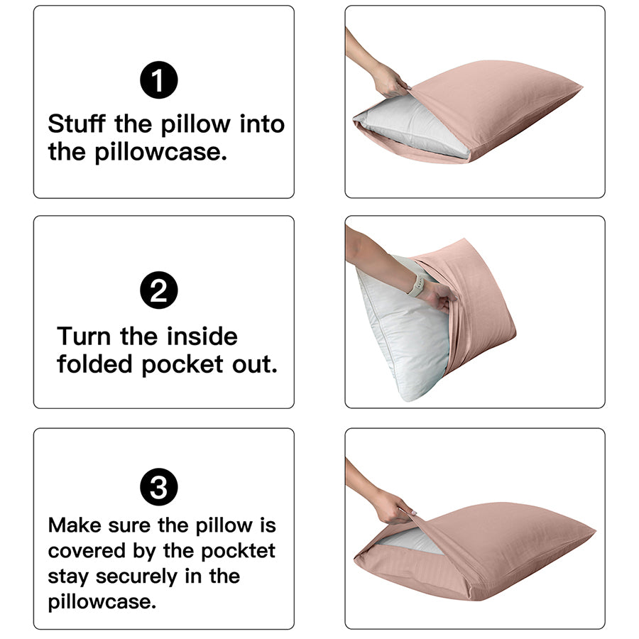 Deluxe Rose Dust Plain 4pc Sheet Set