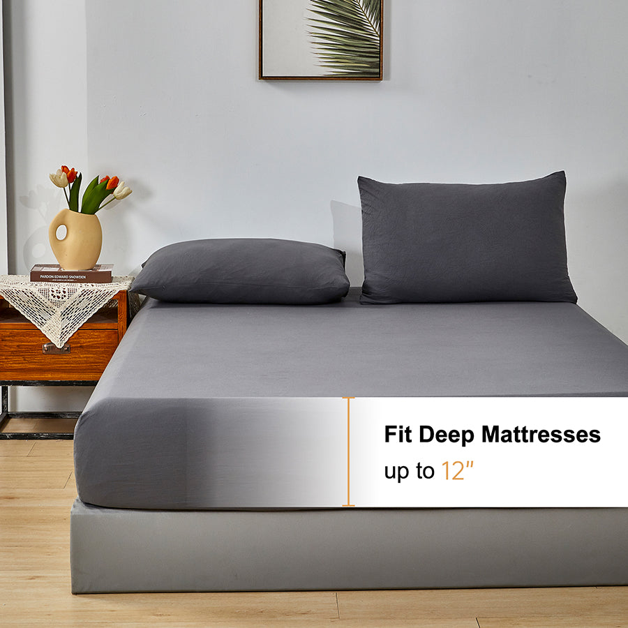 Super Soft Pewter 4pc Sheet Set
