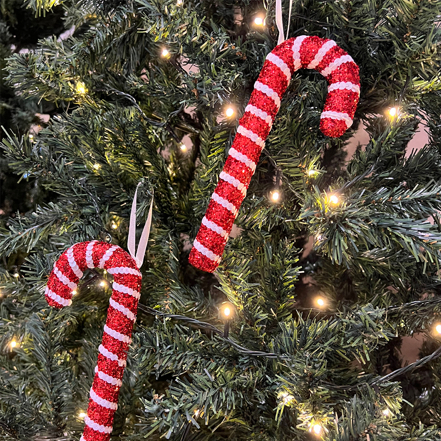Candy Cane Christmas Ornaments 2pc Set