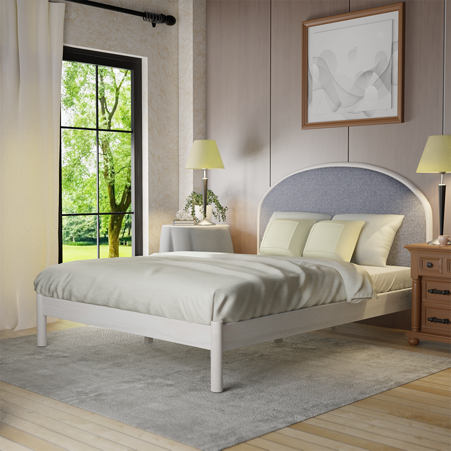 Braxton Bed 72x75"  - Off-white