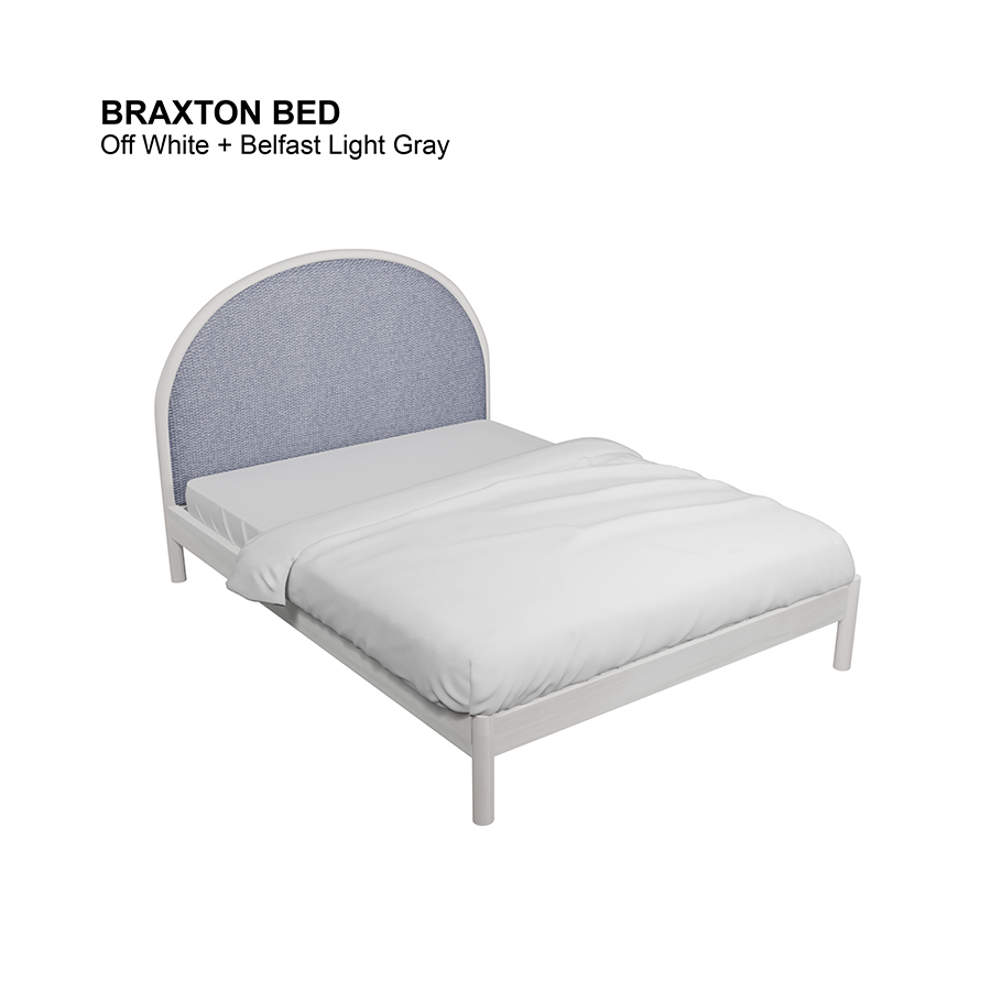 Braxton Bed 72x75"  - Off-white