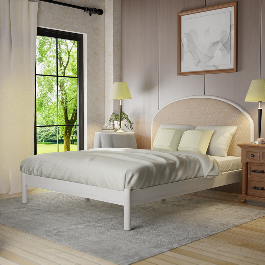 Braxton Bed 72x75"  - Off-white