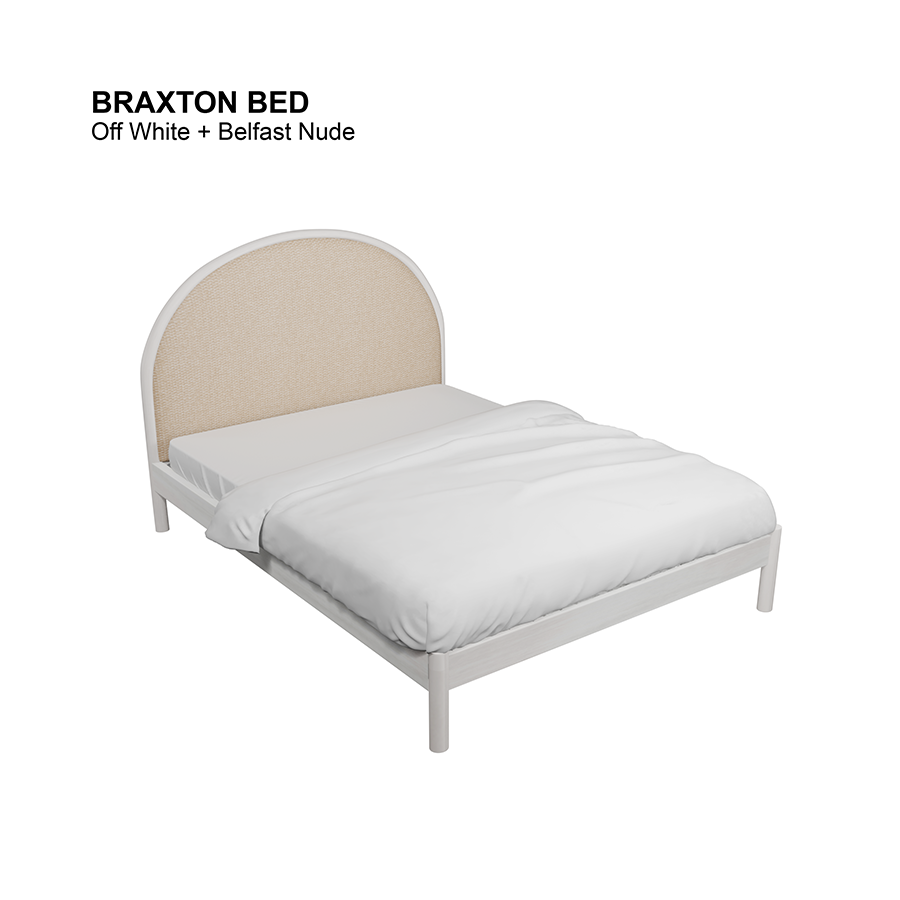 Braxton Bed 72x75"  - Off-white