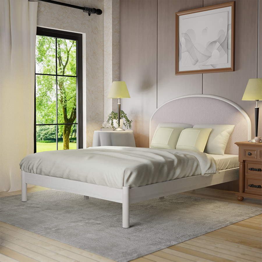 Braxton Bed 72x75"  - Off-white