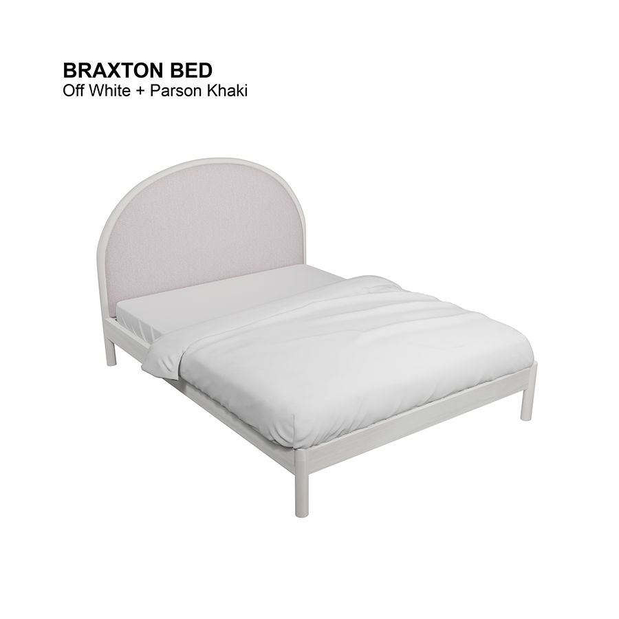 Braxton Bed 72x75"  - Off-white