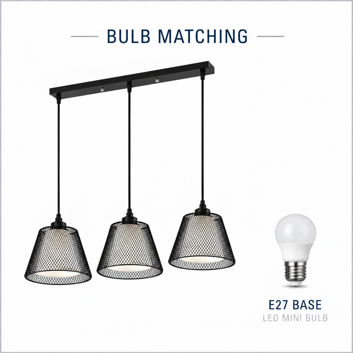 Theis Metal Modern Light Fixture - 3 Shades