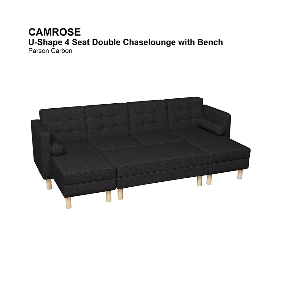 Camrose U-shape 4 Seat Chaise with Bench