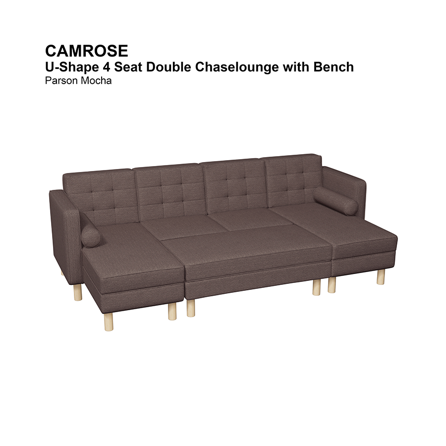 Camrose U-shape 4 Seat Chaise with Bench