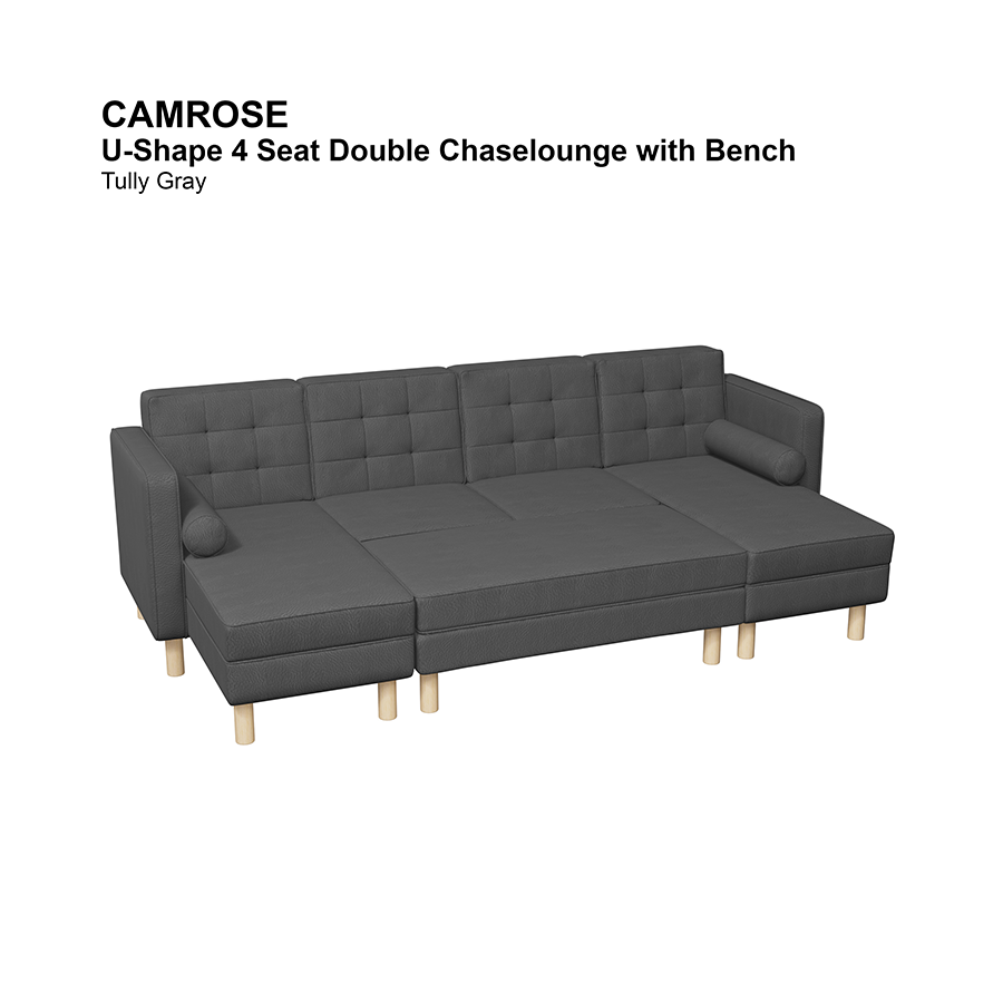 Camrose U-shape 4 Seat Chaise with Bench