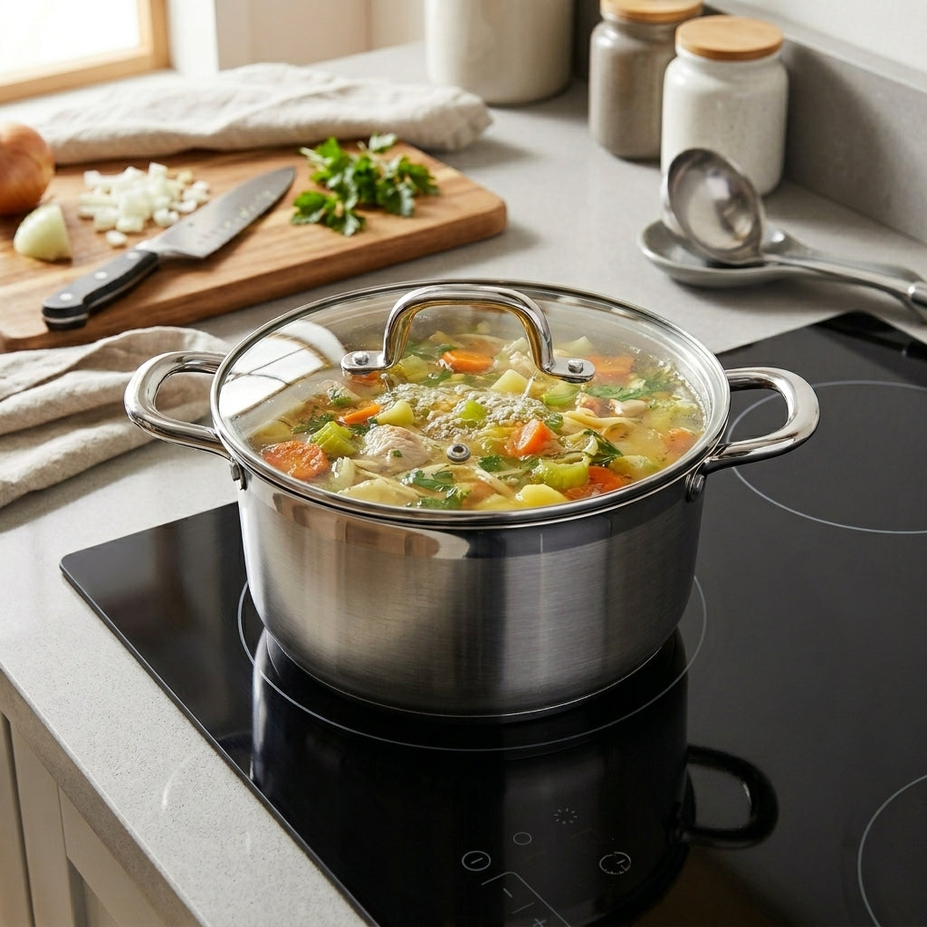 Kai Stainless Steel Soup Pot with Lid