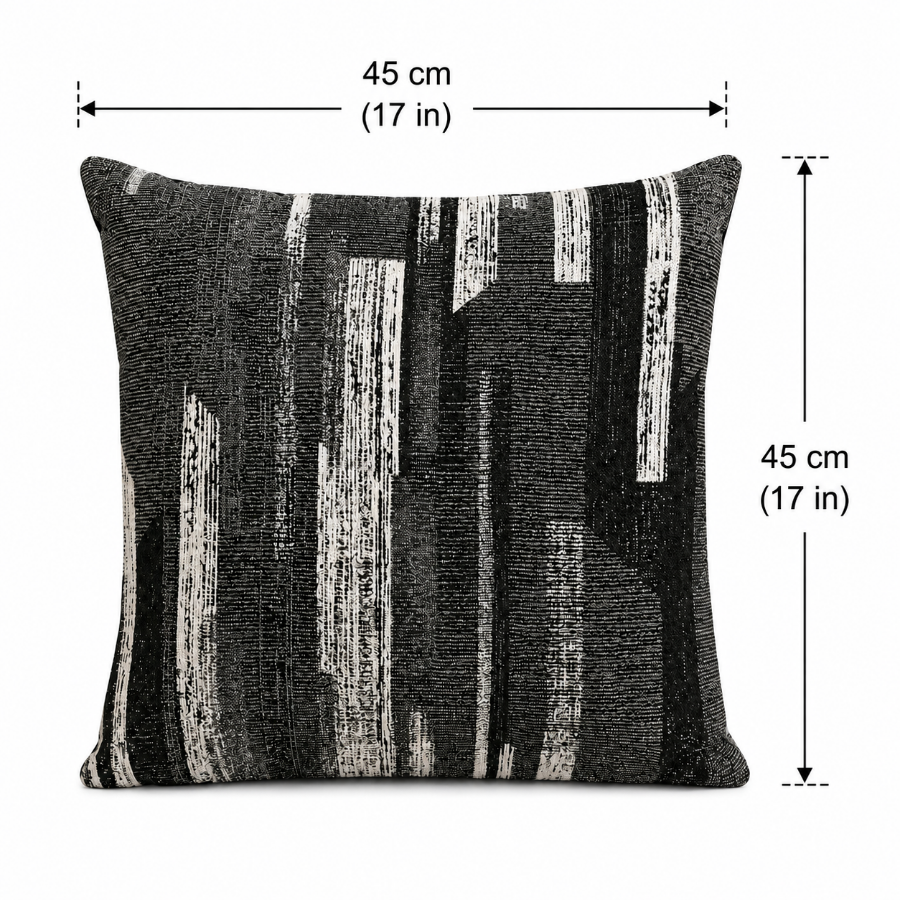 Mari Jacquard Mono Stripe Throw Pillowcase