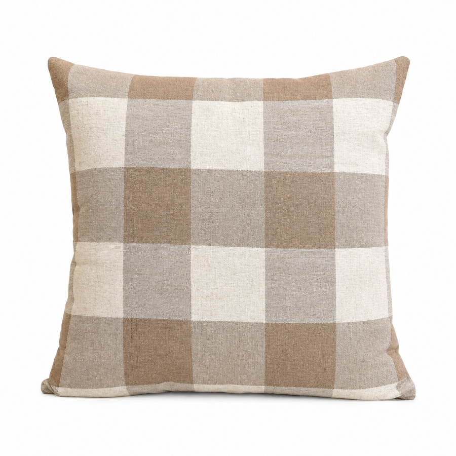 Maly Gingham Jacquard Throw Pillowcase