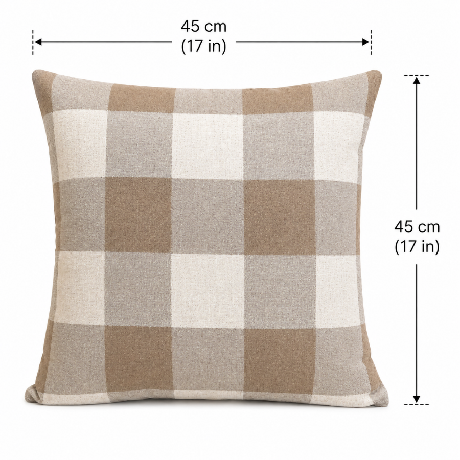 Maly Gingham Jacquard Throw Pillowcase