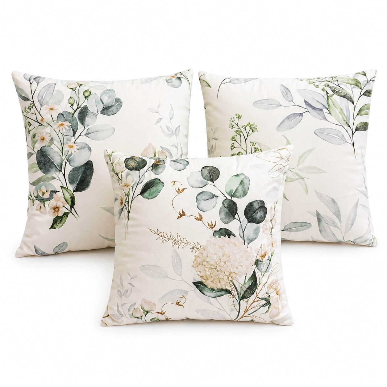 Lumi Lush Leaves Throw Pillowcases Set of 3
