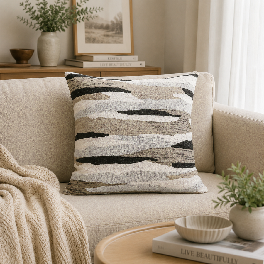 Mari Jacquard Soft Horizon Throw Pillowcase
